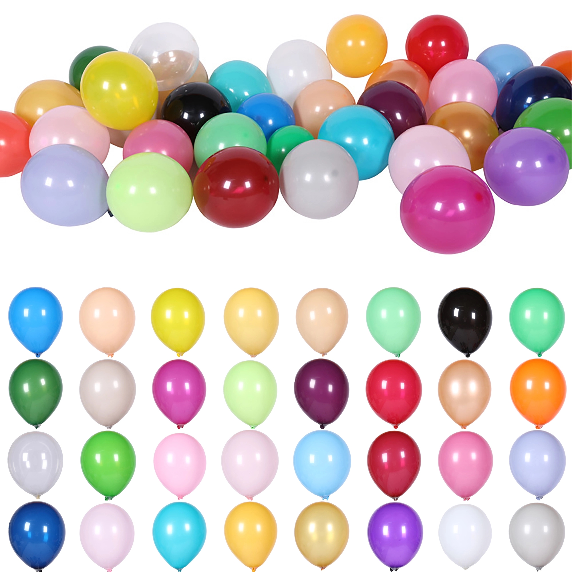 MOQ 100pcs 10 Inches Rainbow Latex Balloon 21