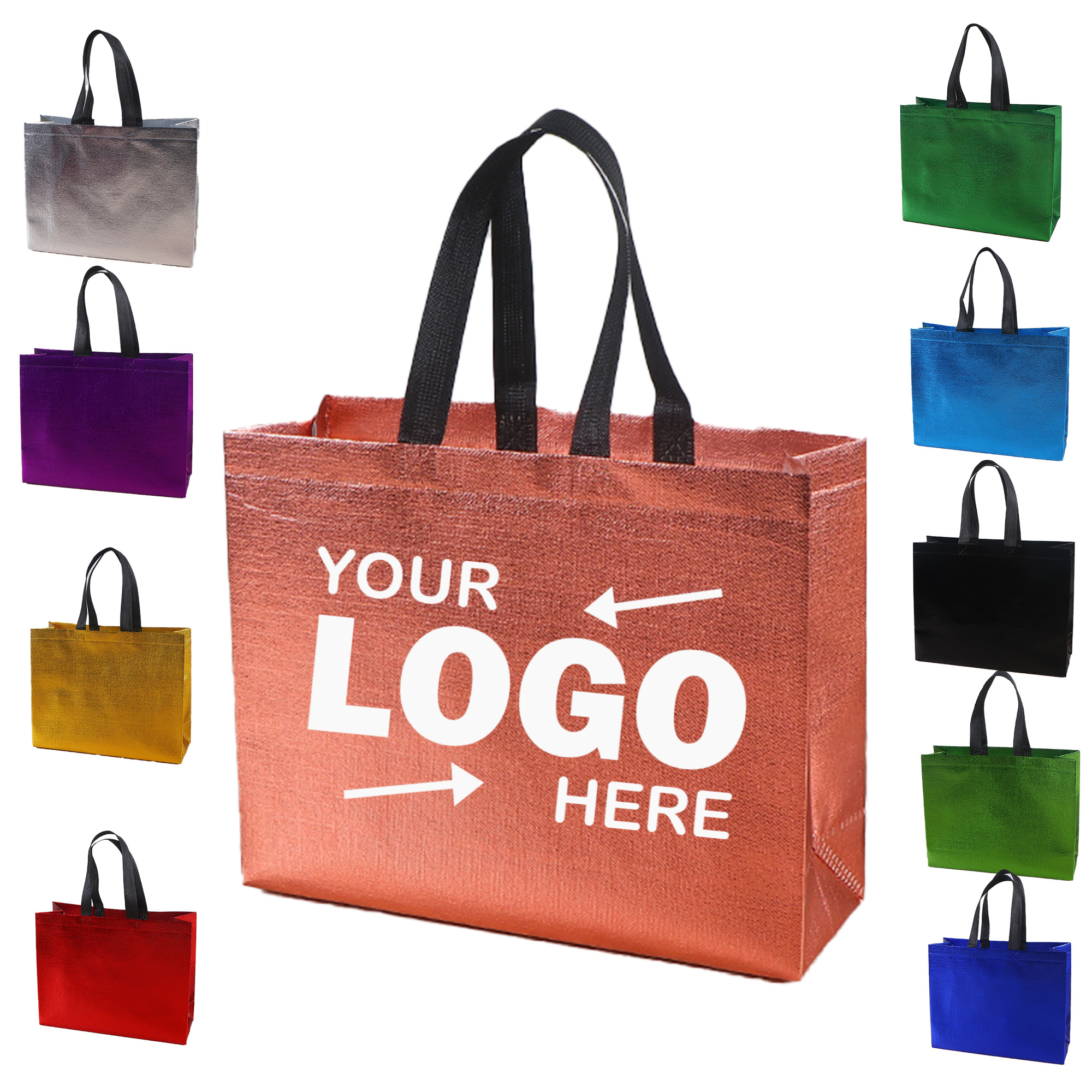 Laser Lamination Sparkle Non-woven Shopping Tote Bag 5