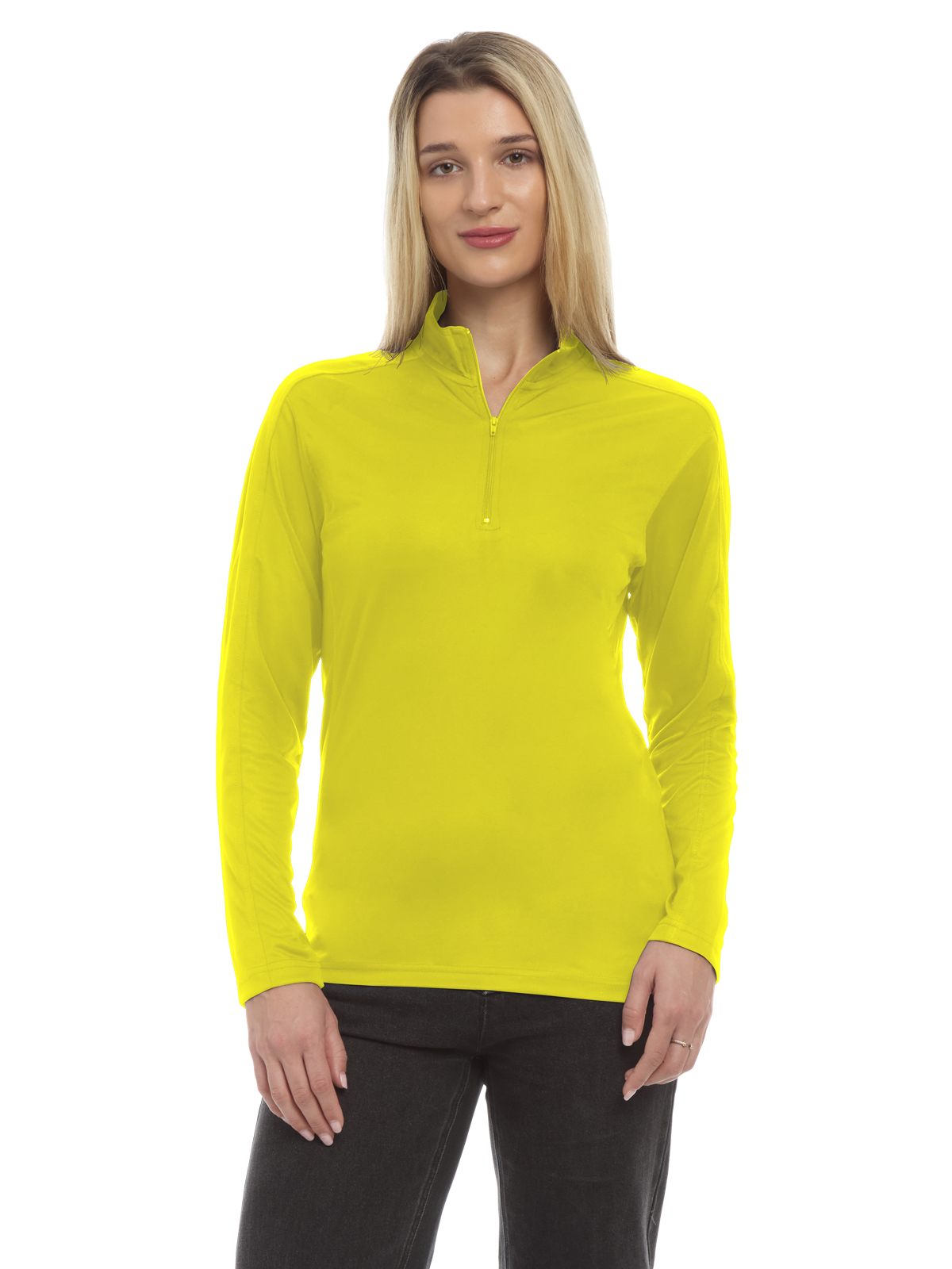 Blue Generation - Women's Pocketless Wicking Long Sleeve Zip Pullover 16