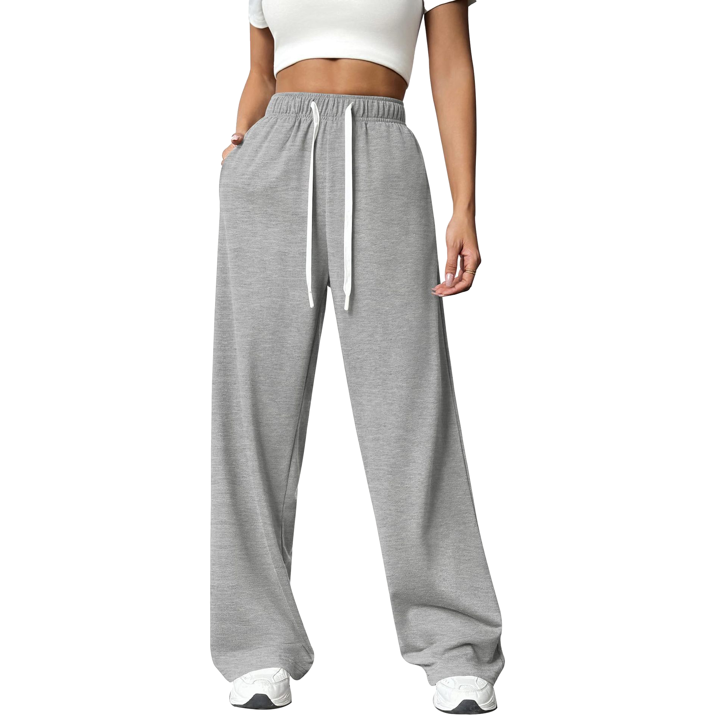 Cotton Loose Straight Sports Pants 5
