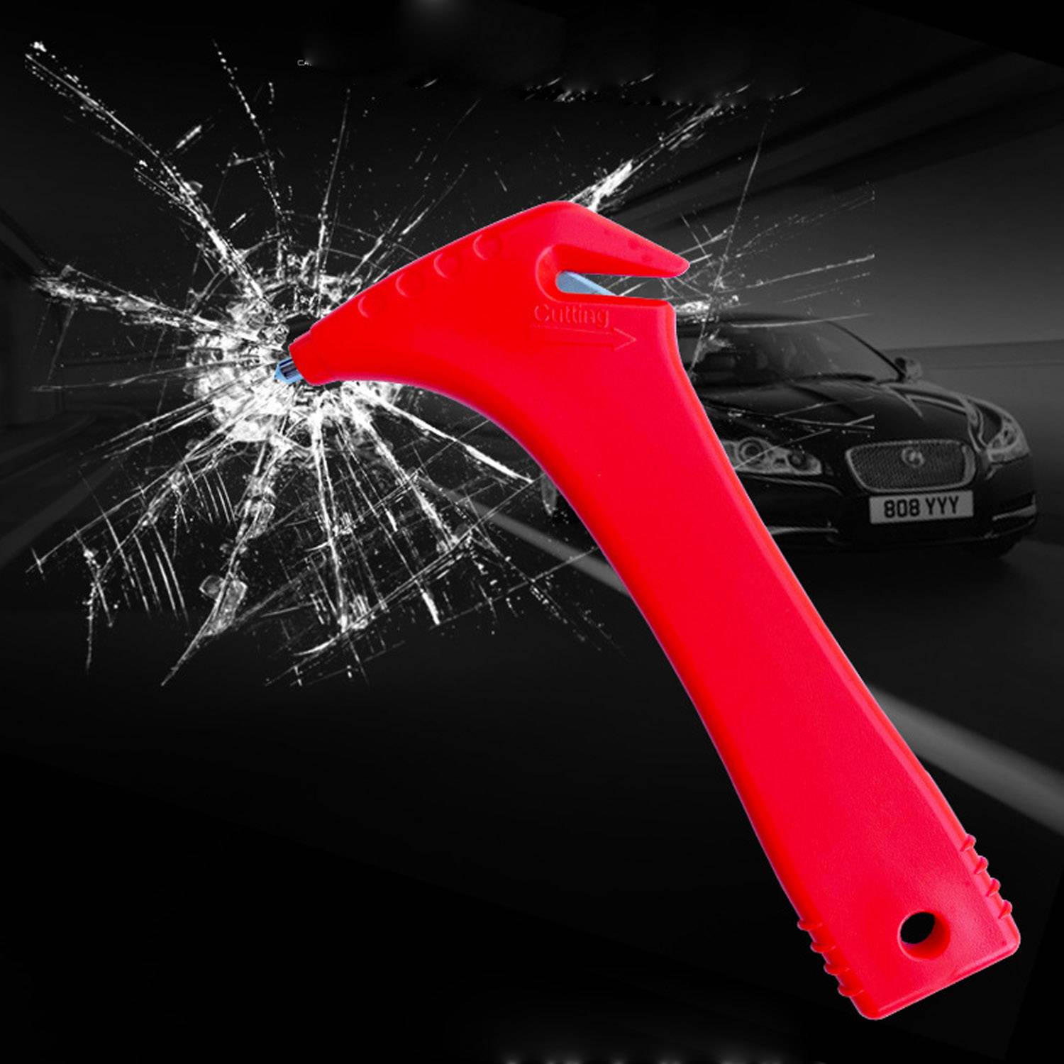 Car Window Breaking Ccutting Line Escape Safety Hammer 2