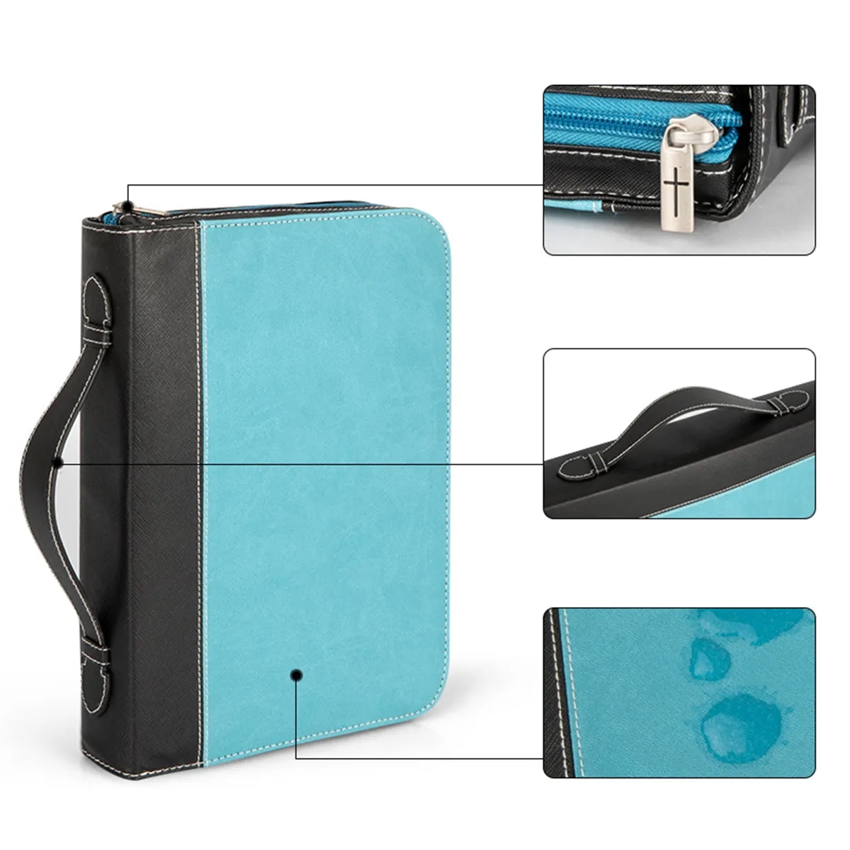 Bible Protective Cover Carrying Book Case Bag with Handle 3