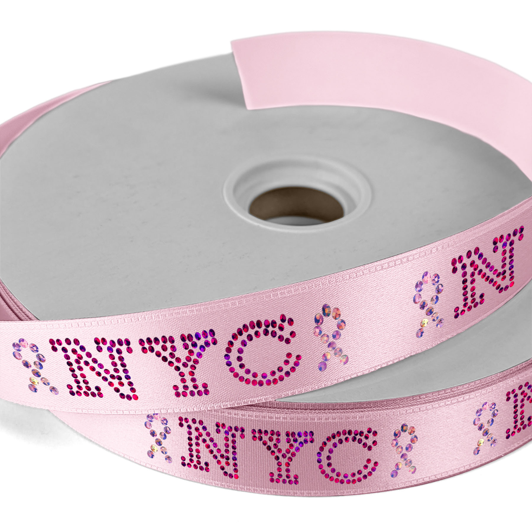 1" Badge Satin Ribbon - 25yd Roll - Sparkle 33