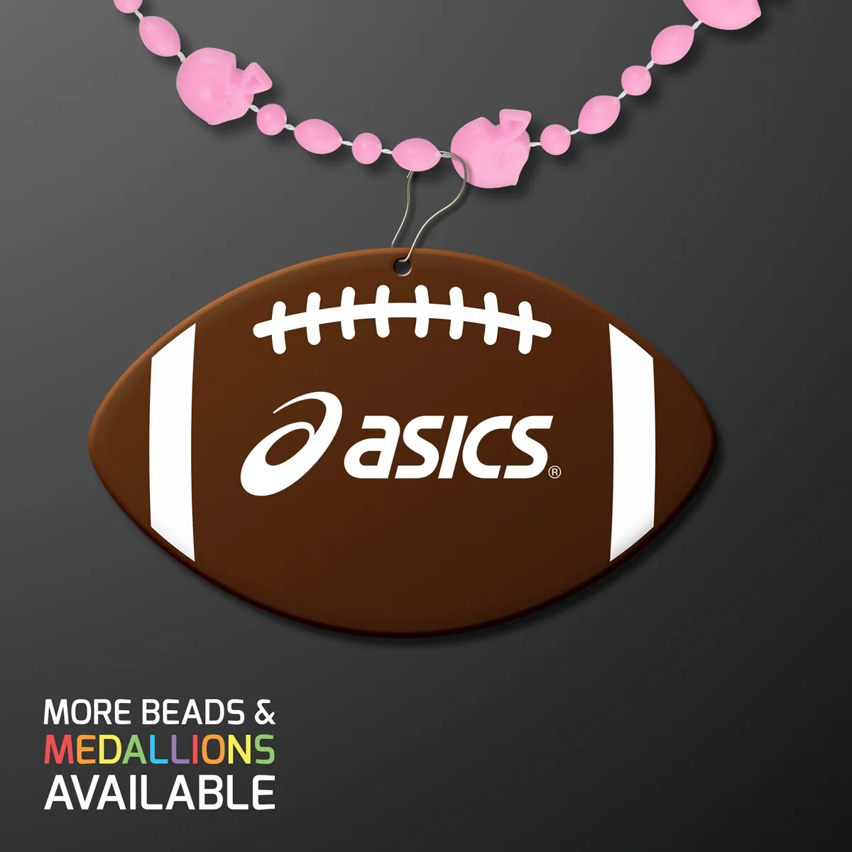 Sport Head Party Bead Necklaces with Football Medallions 10