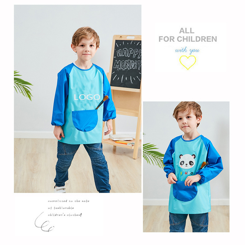 Waterproof Kids Long Sleeve Apron 3