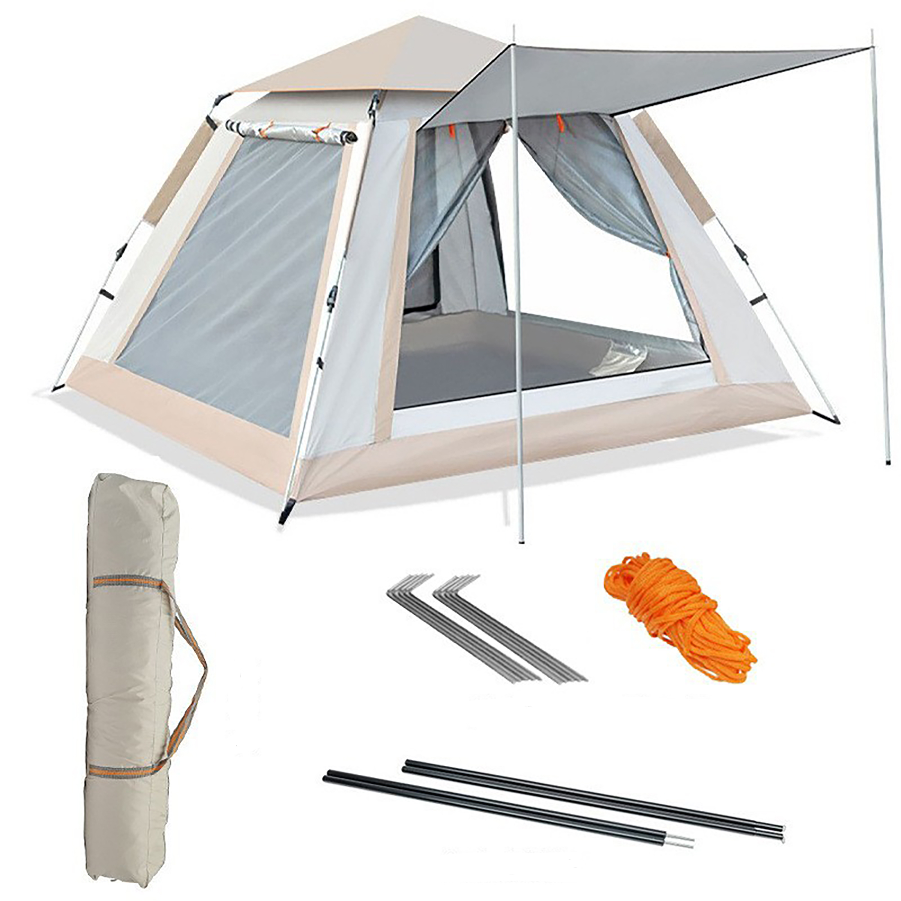 2 Person Room Instant Setup Waterproof Pop Up Camping Tents 4