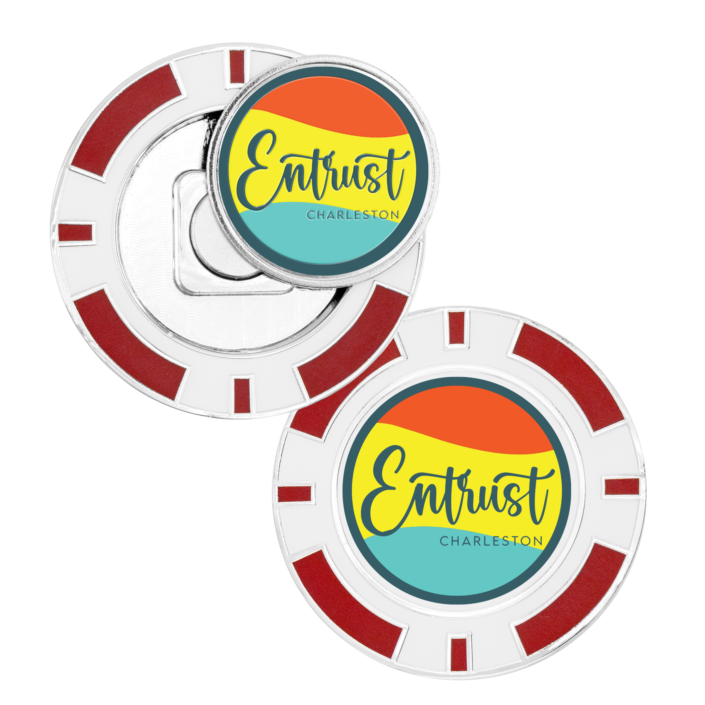 Golf Poker Chip Coin w/ Ball Marker 5