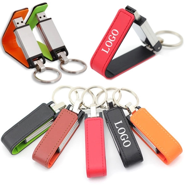 Key Chain Leather USB Flash Drive 5