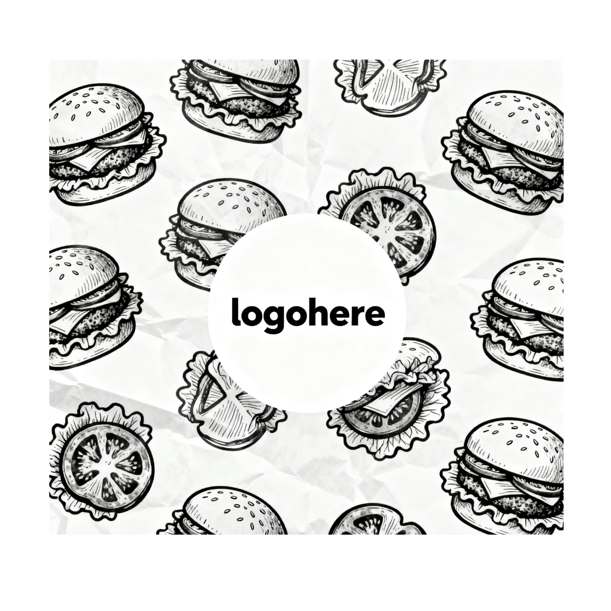 MOQ 500 7x7 Custom Logo Hamburger Patty Paper Sheets 4
