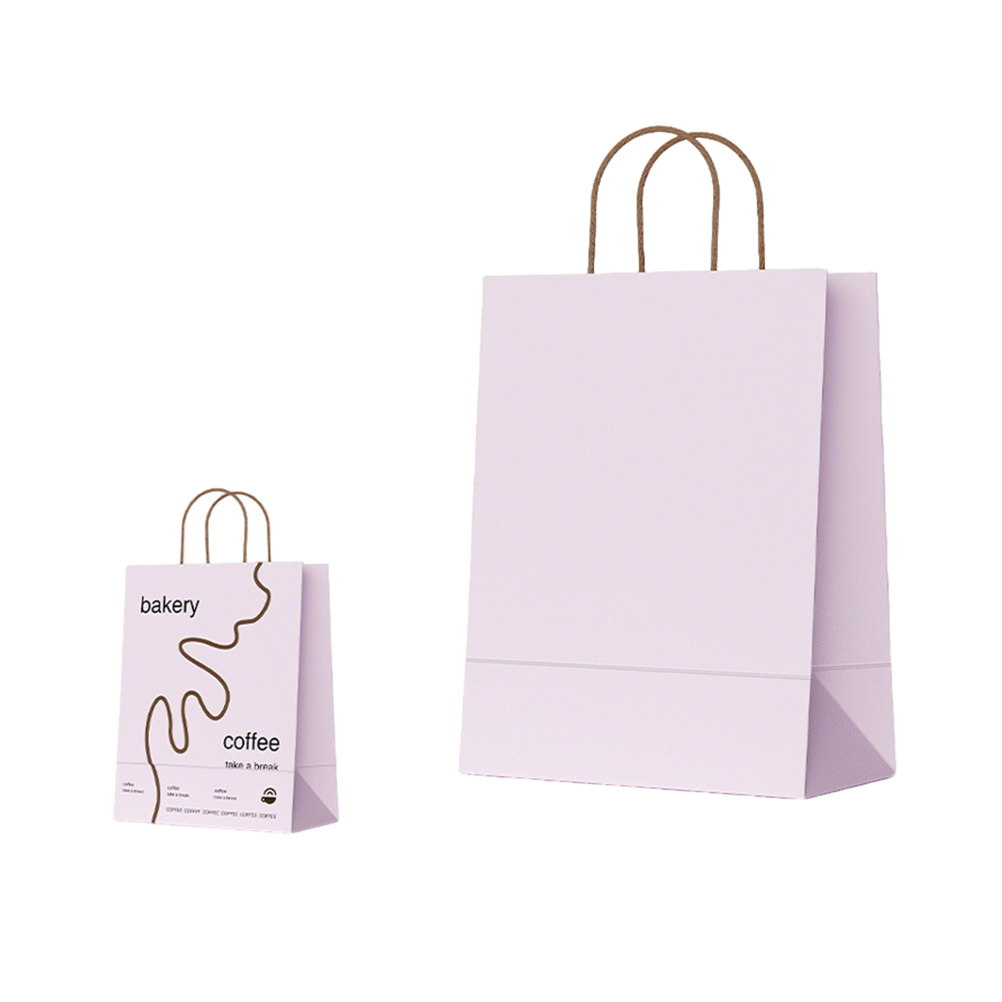 Kraft Paper Shopping Tote With Handle 8.26" x 10.62" 2