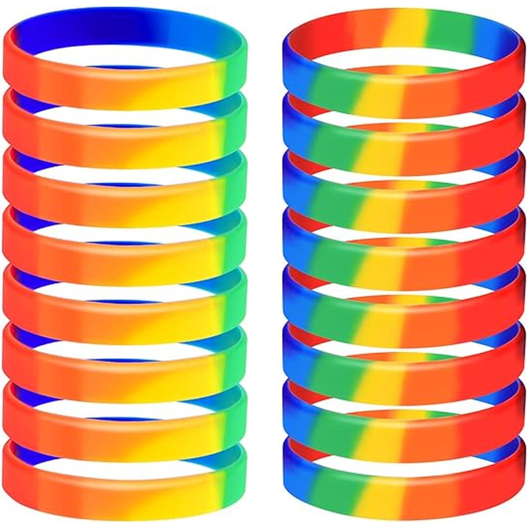 Gay Pride Wristbands Lesbian Rainbow Silicone Bracelets 3