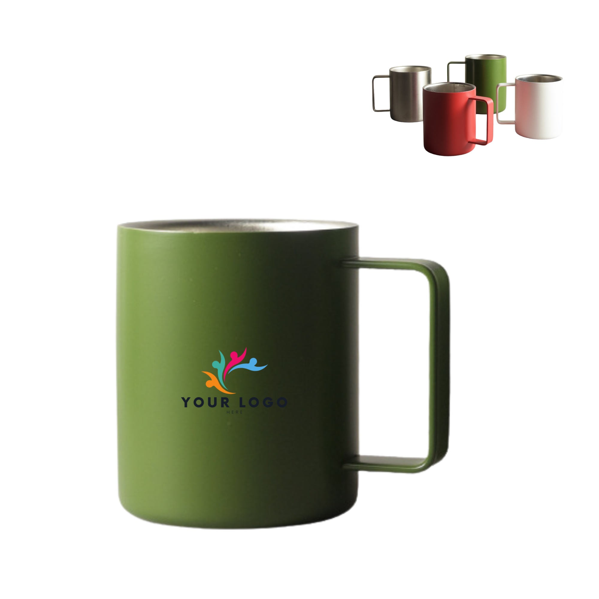 Double-Wall Coffee Mug with Handle 2