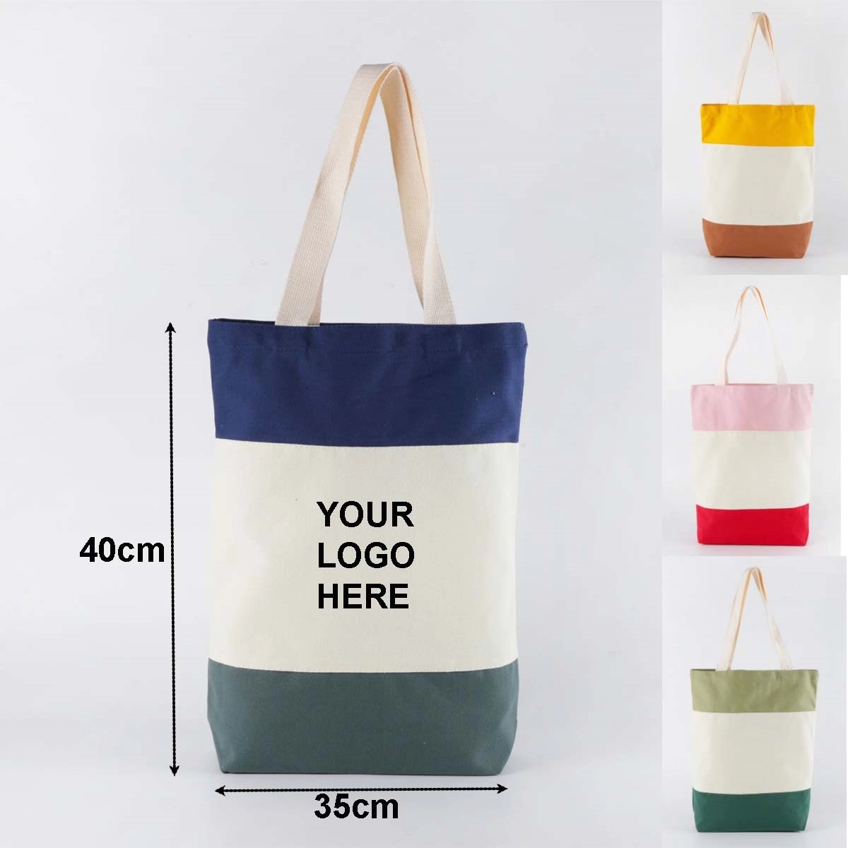 Canvas Cotton Tote Bag, custom tote bag with logo imprint 1