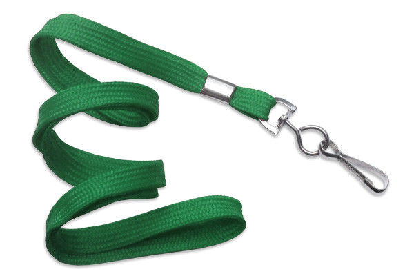 3/8" Blank Lanyard w/Swivel Hook (Kelly Green) 1