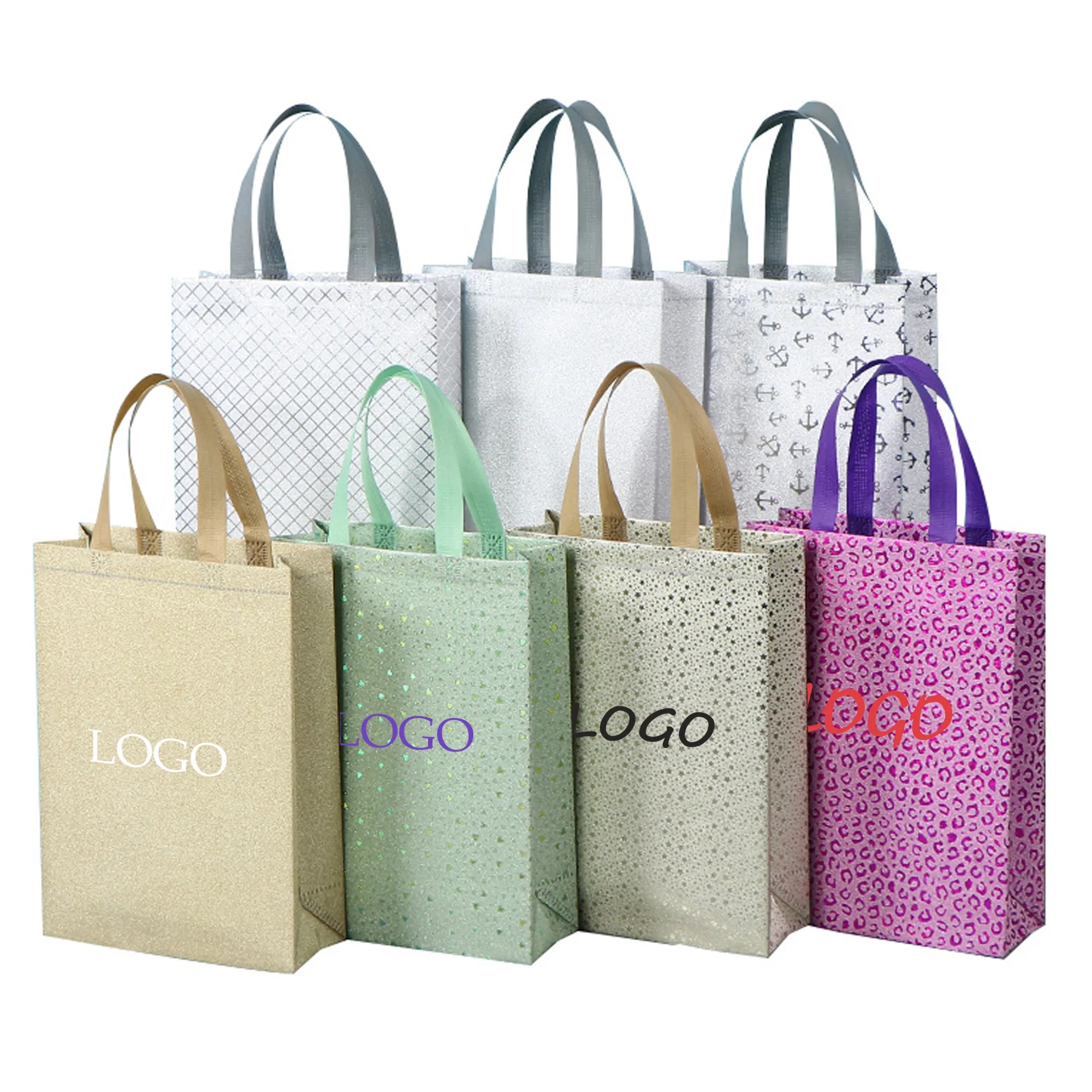 Metallic Non-woven Gift Tote Bags 1