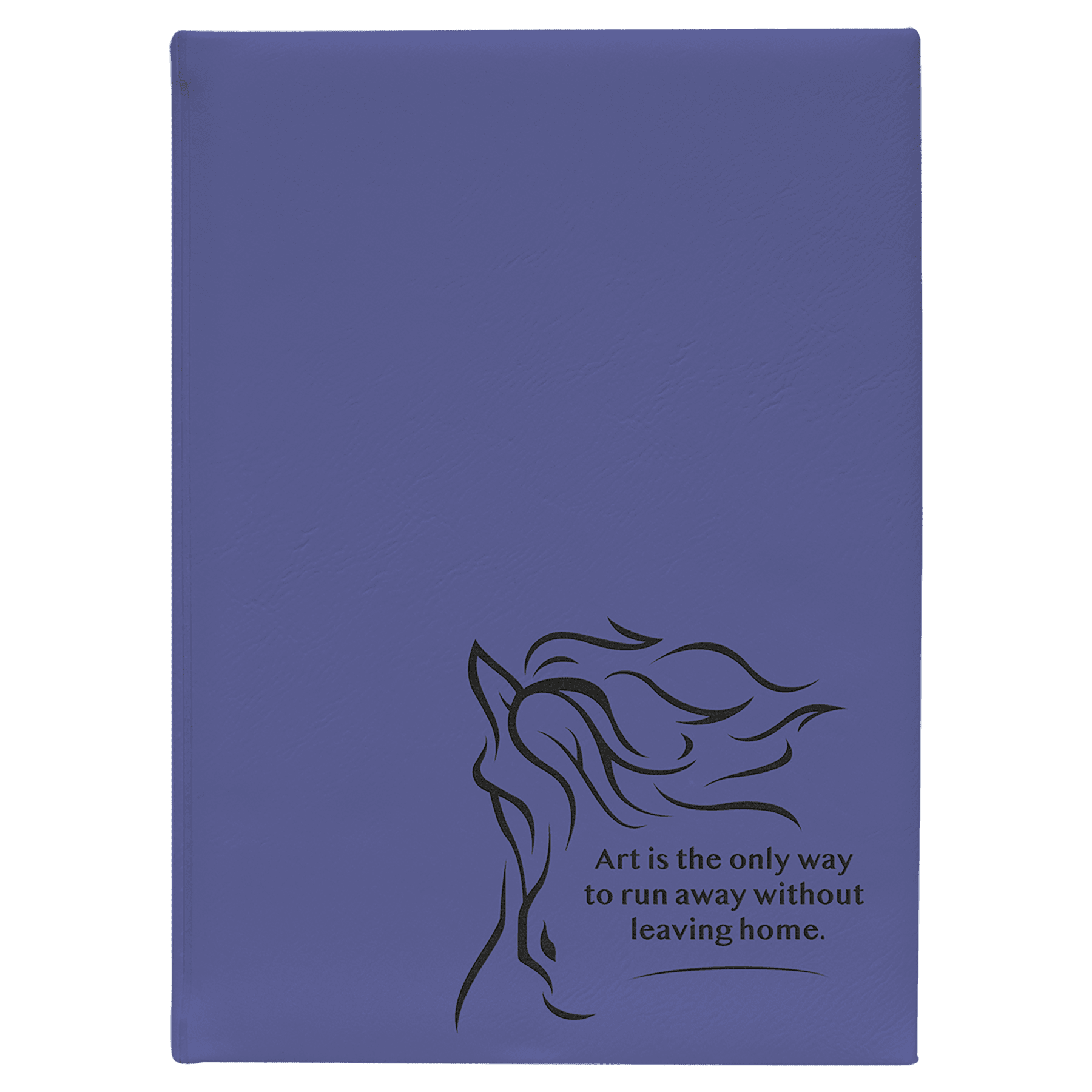 7" x 9 3/4" Purple Leatherette Sketch Book with Unlined Notepad 2