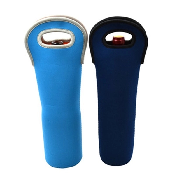 Insulated Neoprene Single Bottle Wine Tote Carrier Bag 6