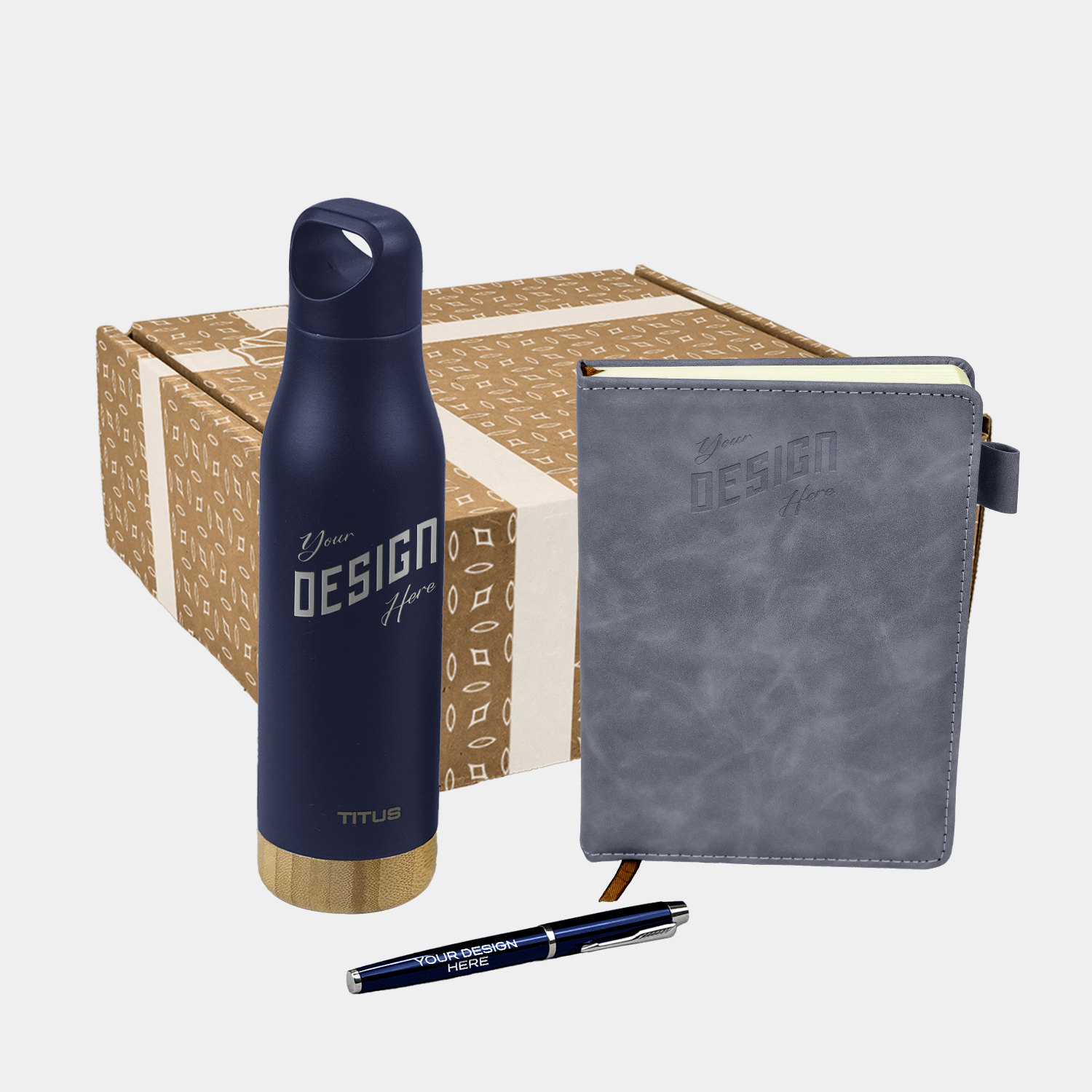 TiTUS® 17 oz Water Bottle, Executive Velveteen Notebook & Pen Gift Set 2