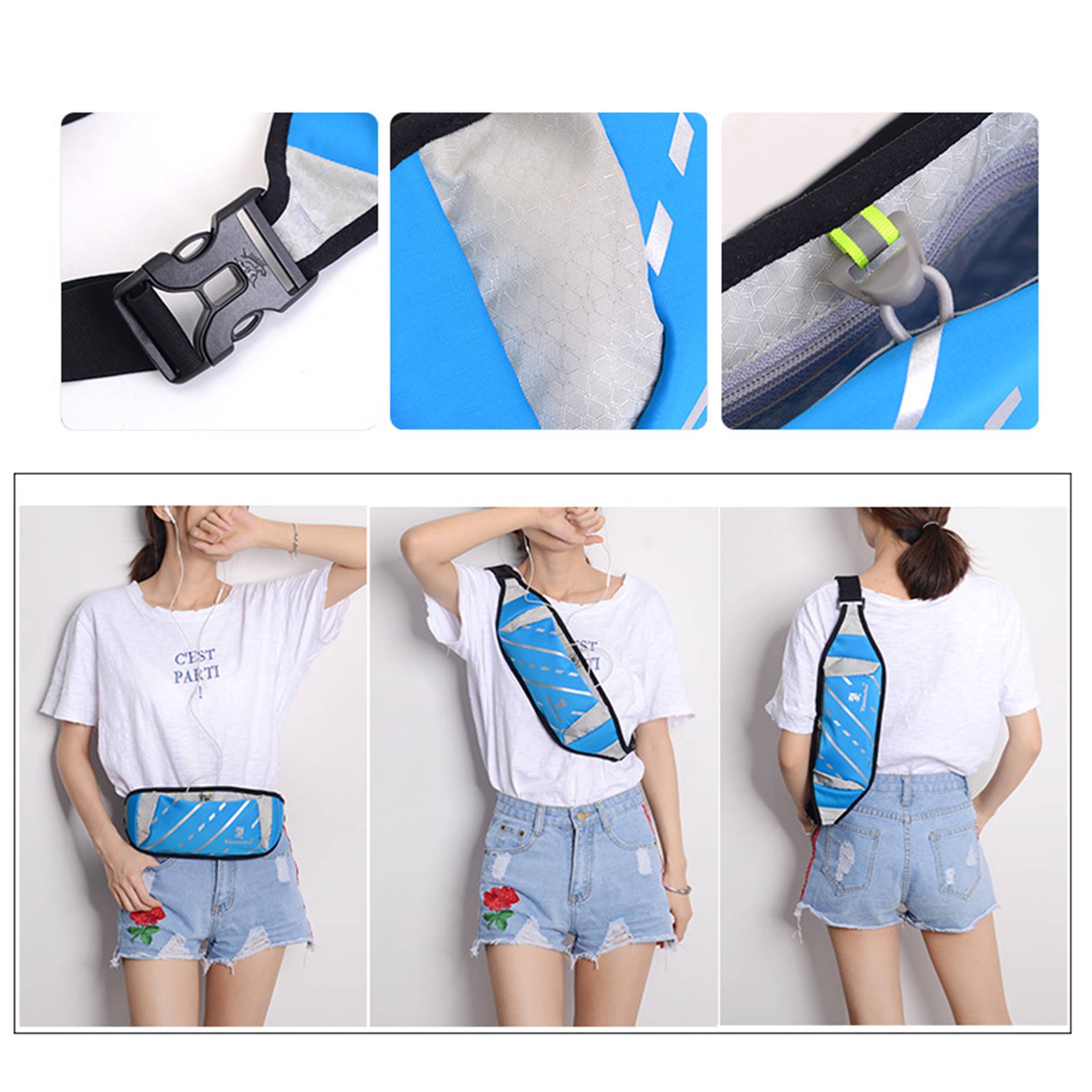Fitness Running Phone Shoulder Waist Bag 3