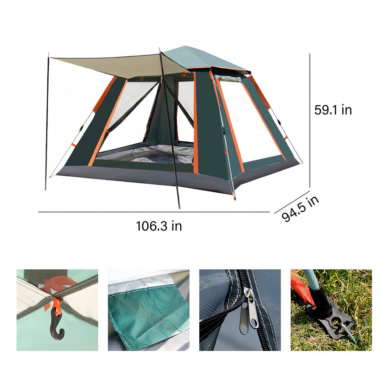 Outdoor camping thickened automatic tent 3