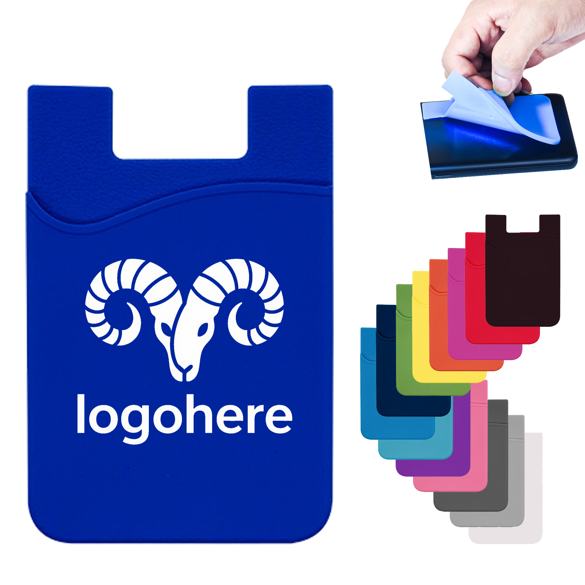 Adhesive Slim Silicone Phone Wallet 9
