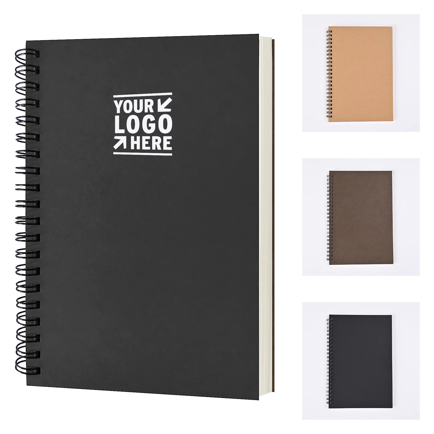 7.5" x 5.1" 50 Sheets Blank Spiral Notebook 2