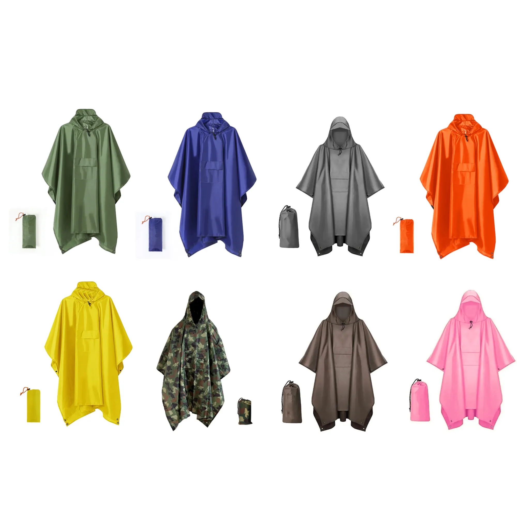 MOQ 50 PCS Multifunctional Camping Raincoat 1