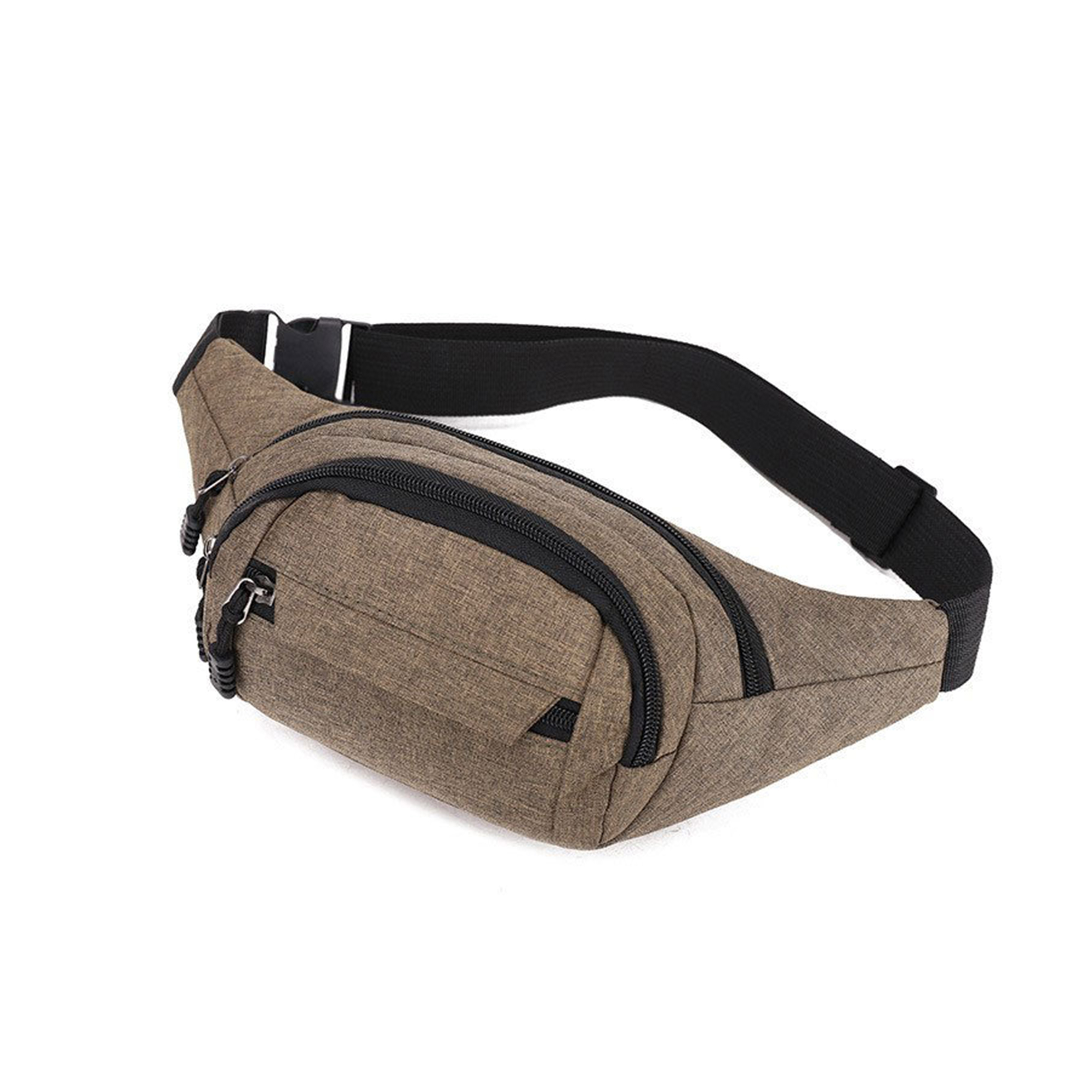 Canvas Crossbody Waist Pack With Four Zipper Pockets 9