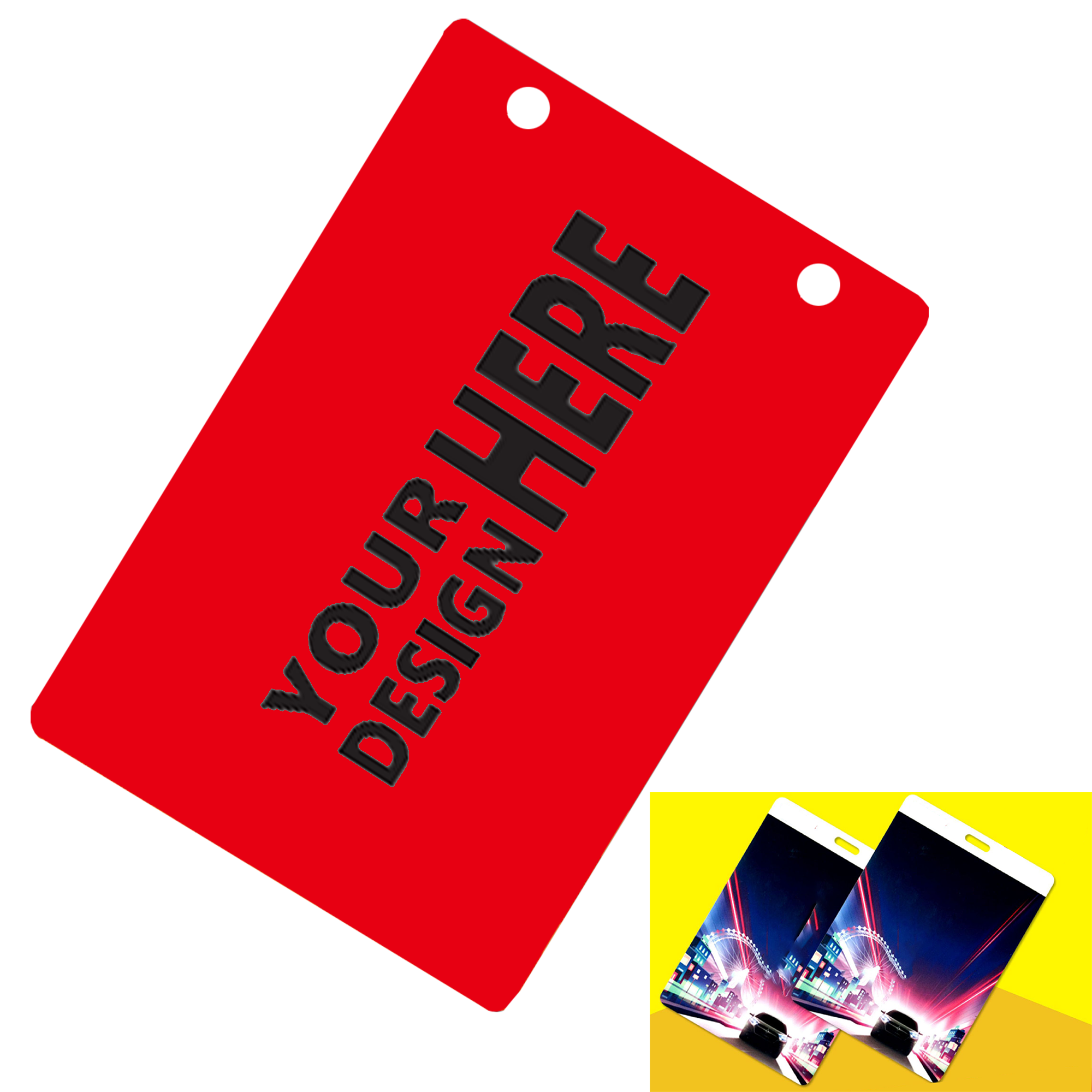 4.7" H x 3.2" W Plastic ID Badge 1