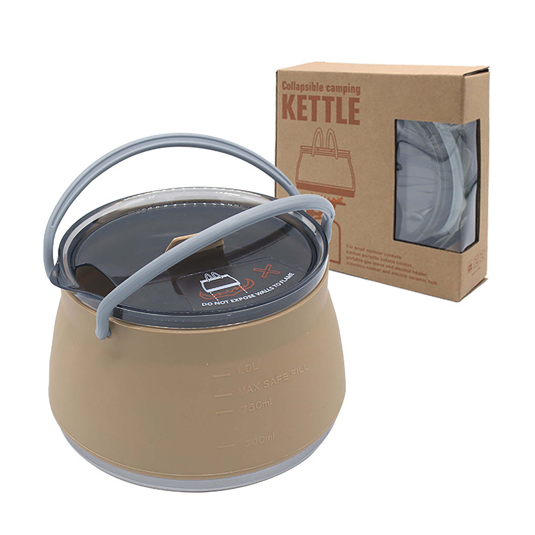 1L Collapsible Silicone Cooking Kettle 10