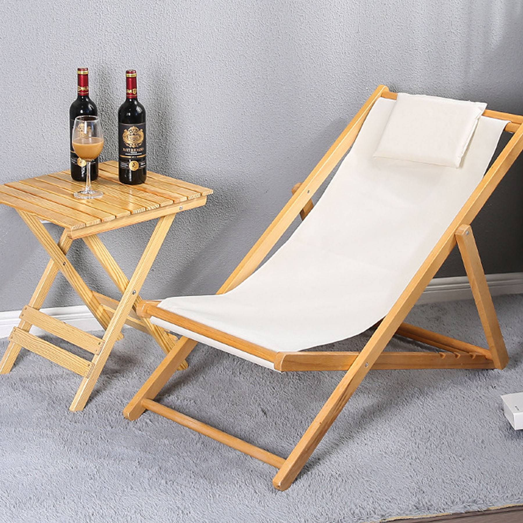 Home solid wood beach chair 3