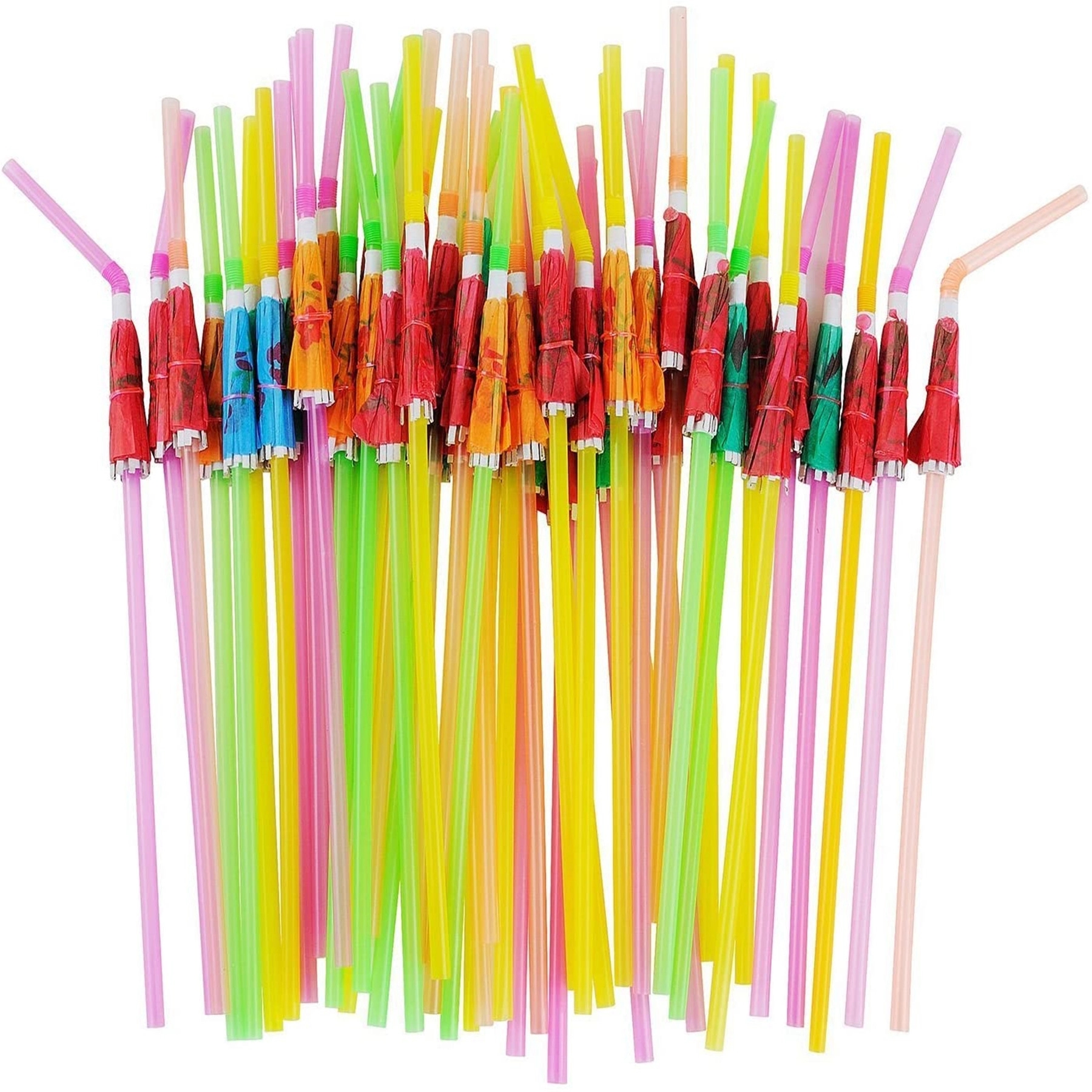 Umbrella Parasol Drinking Straws 1