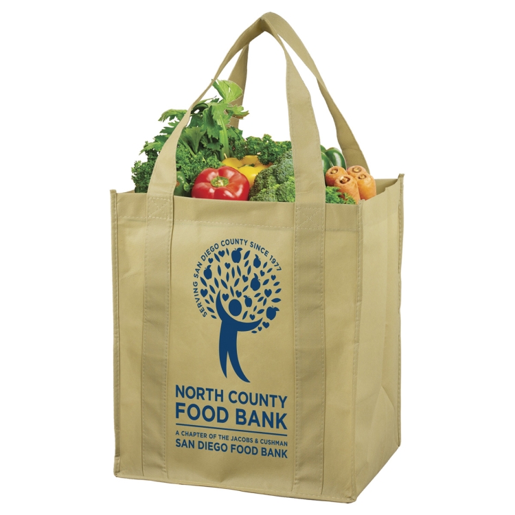 13"W x 15"H x 10"Gusset -"SUPER MEGA" Grocery Shopping Tote Bag 15