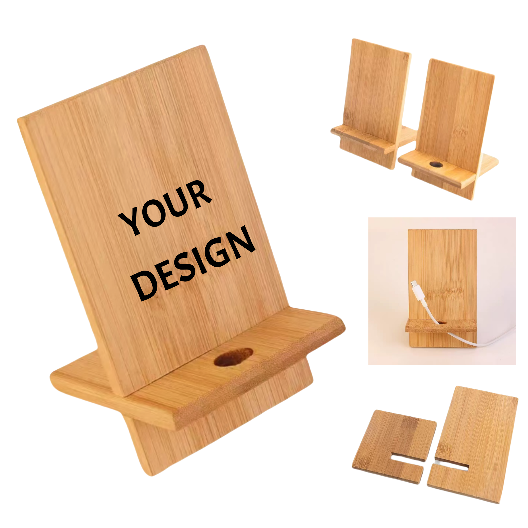 Bamboo Mobile Phone Stands 2