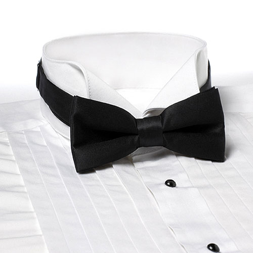 Black Banded Bow Tie 2