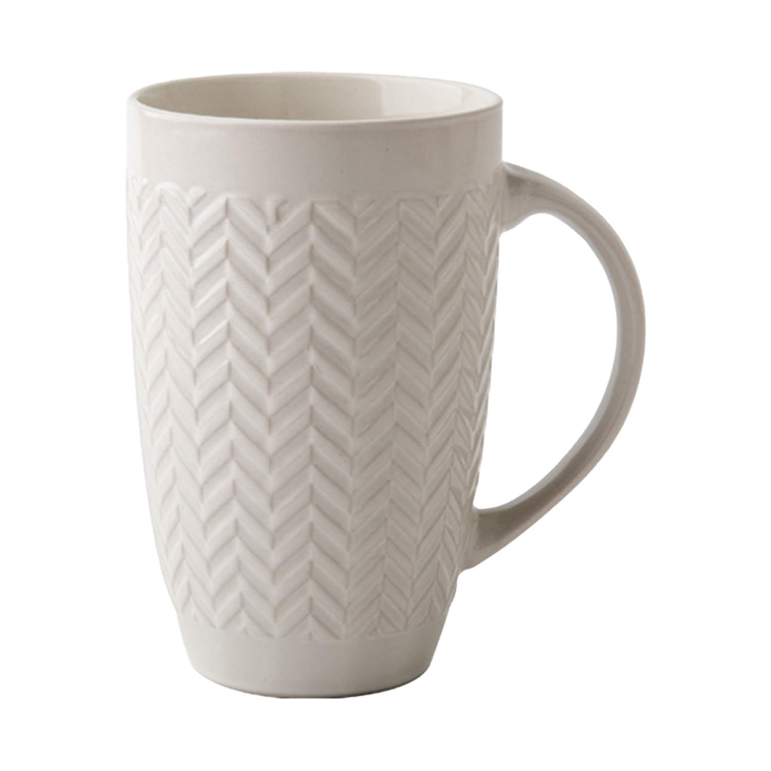 21oz Embossed Pattern Large Capacity Ceramic Mug 3