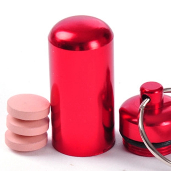 Aluminum Pill Bottle W/ Keychain 2