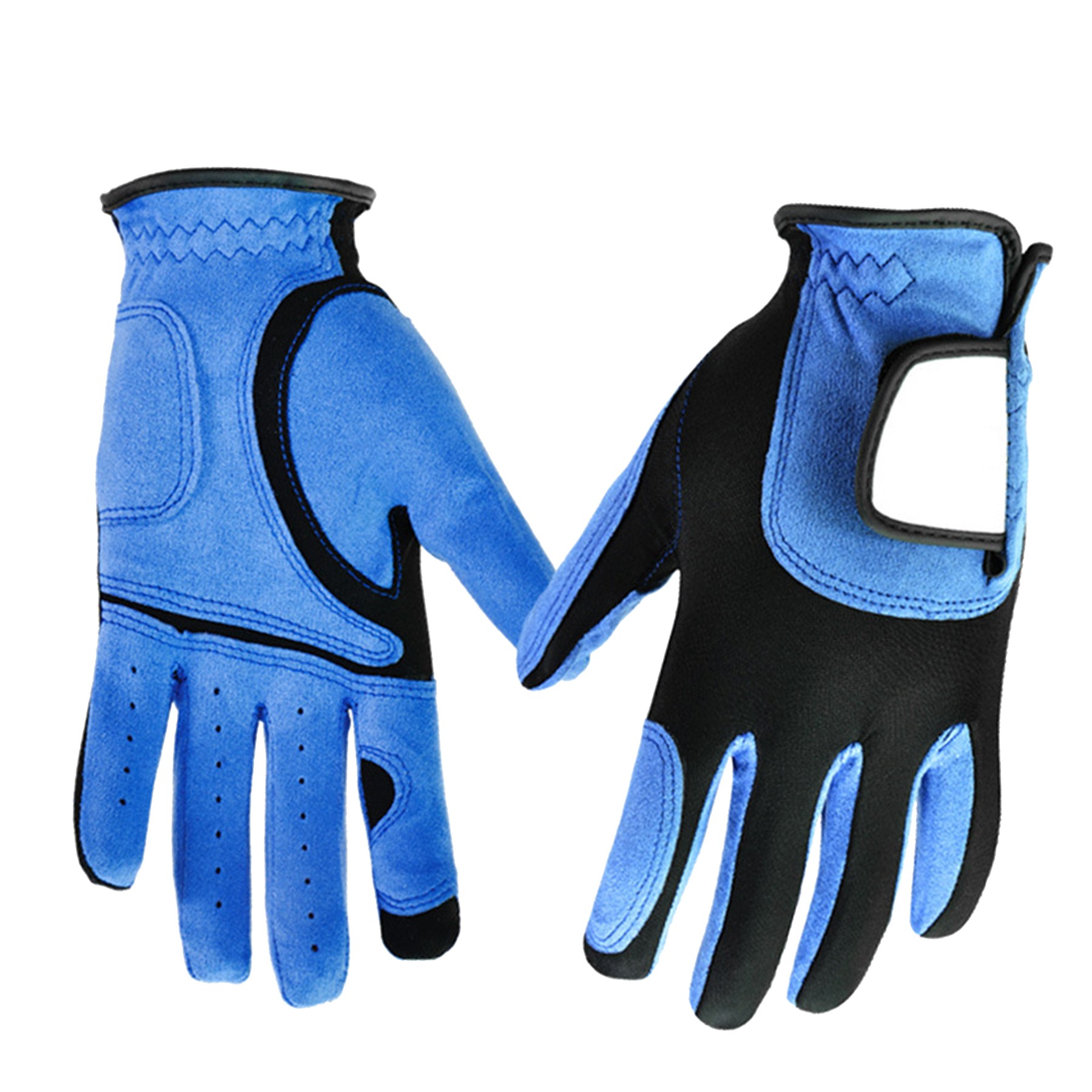Genuine Lambskin Blue Golf Glove 2