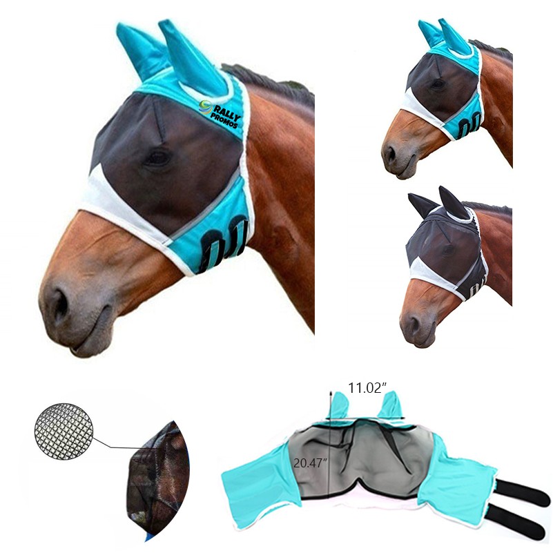 Breathable Horse Fly Veils Ears Horse Fly Mask 1