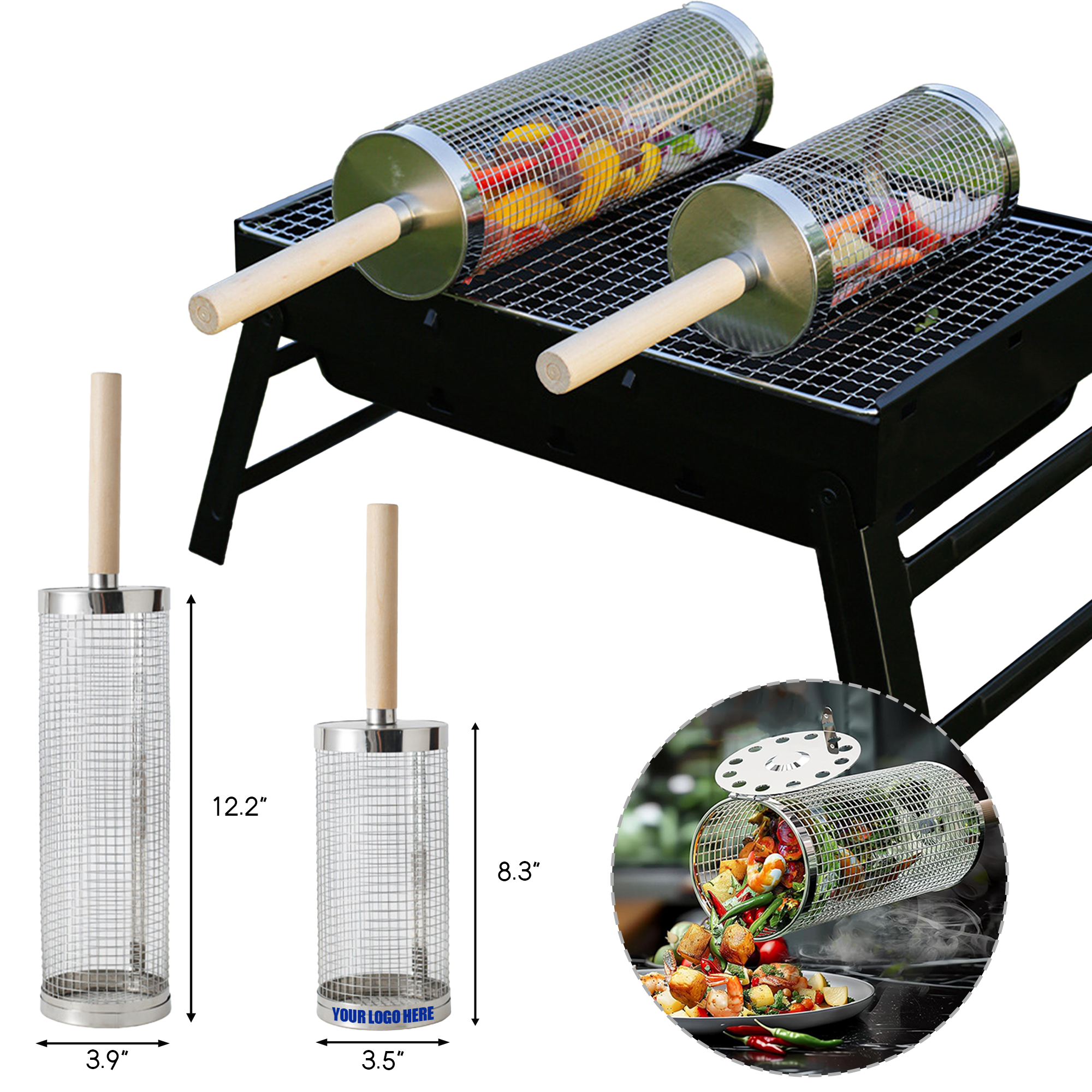 Rolling Grill Basket 2