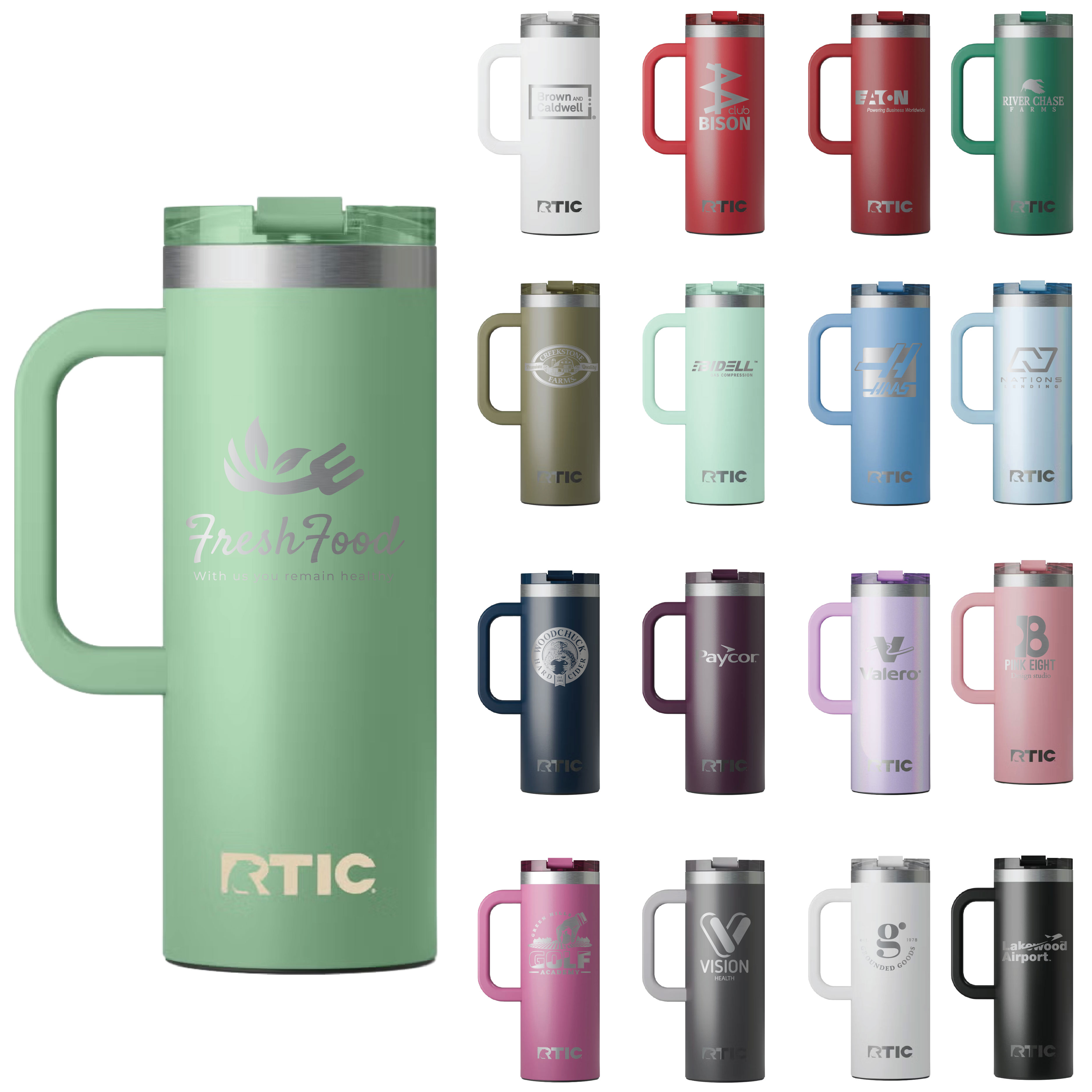 RTIC 20oz Ringed Stainless Steel Ceramic Lined Travel Mug 1