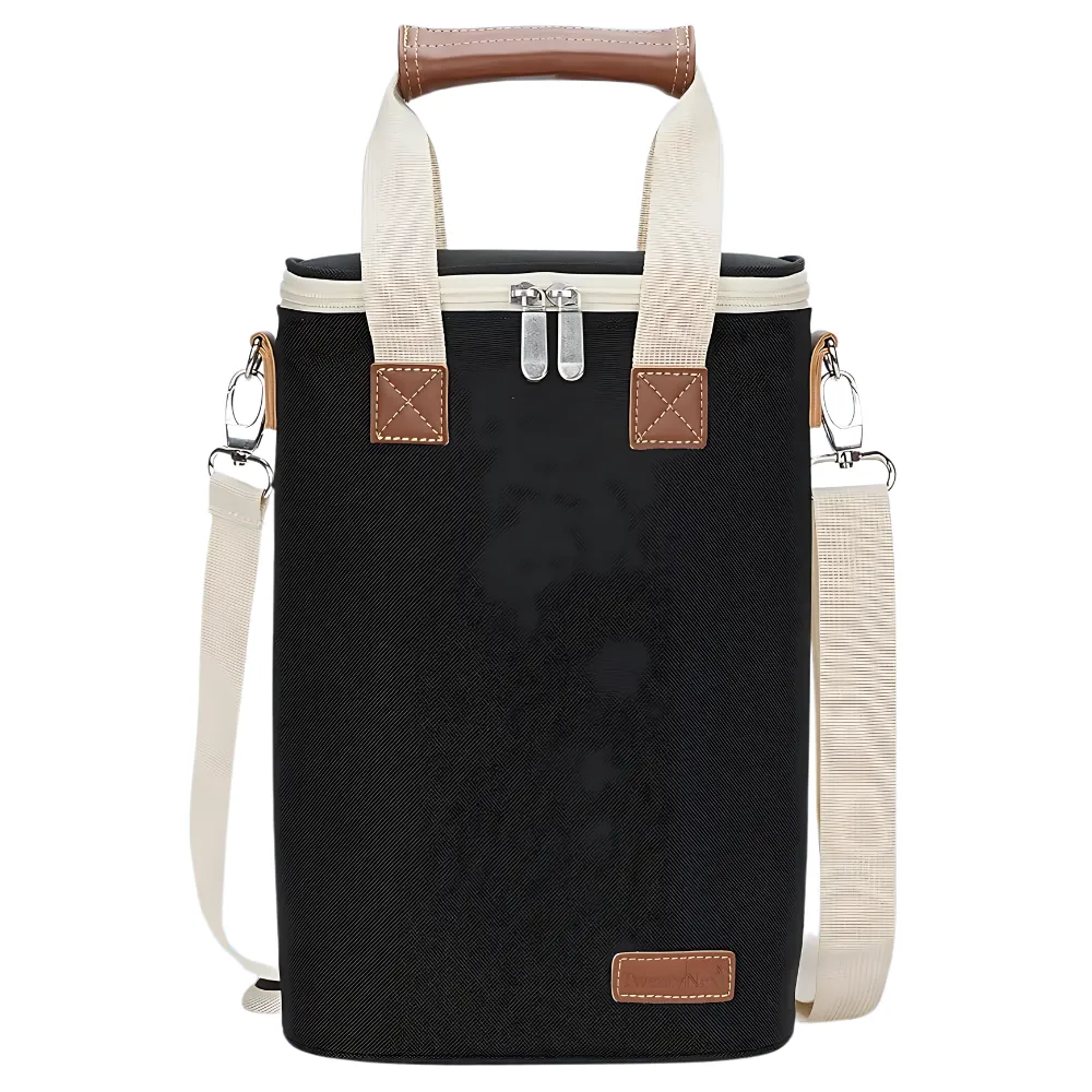 2-Bottle Insulated Wine Tote Carrier 3