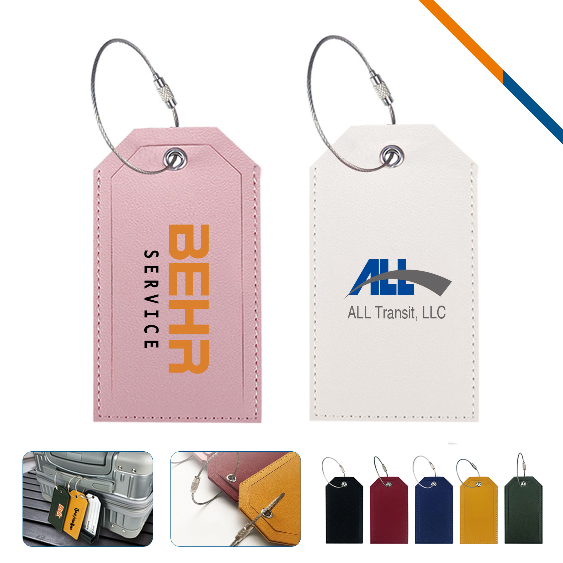 Glimpse PU Leather Luggage Tag 2