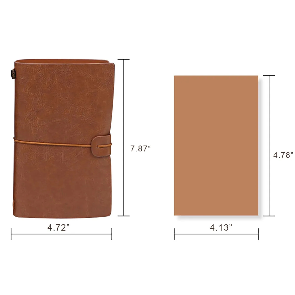 Leather Travel Refillable Diary Journal Notepad for Writing 5