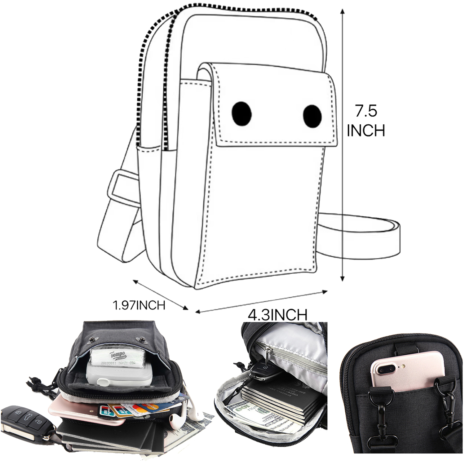 Canvas Compact Shoulder Bag 6