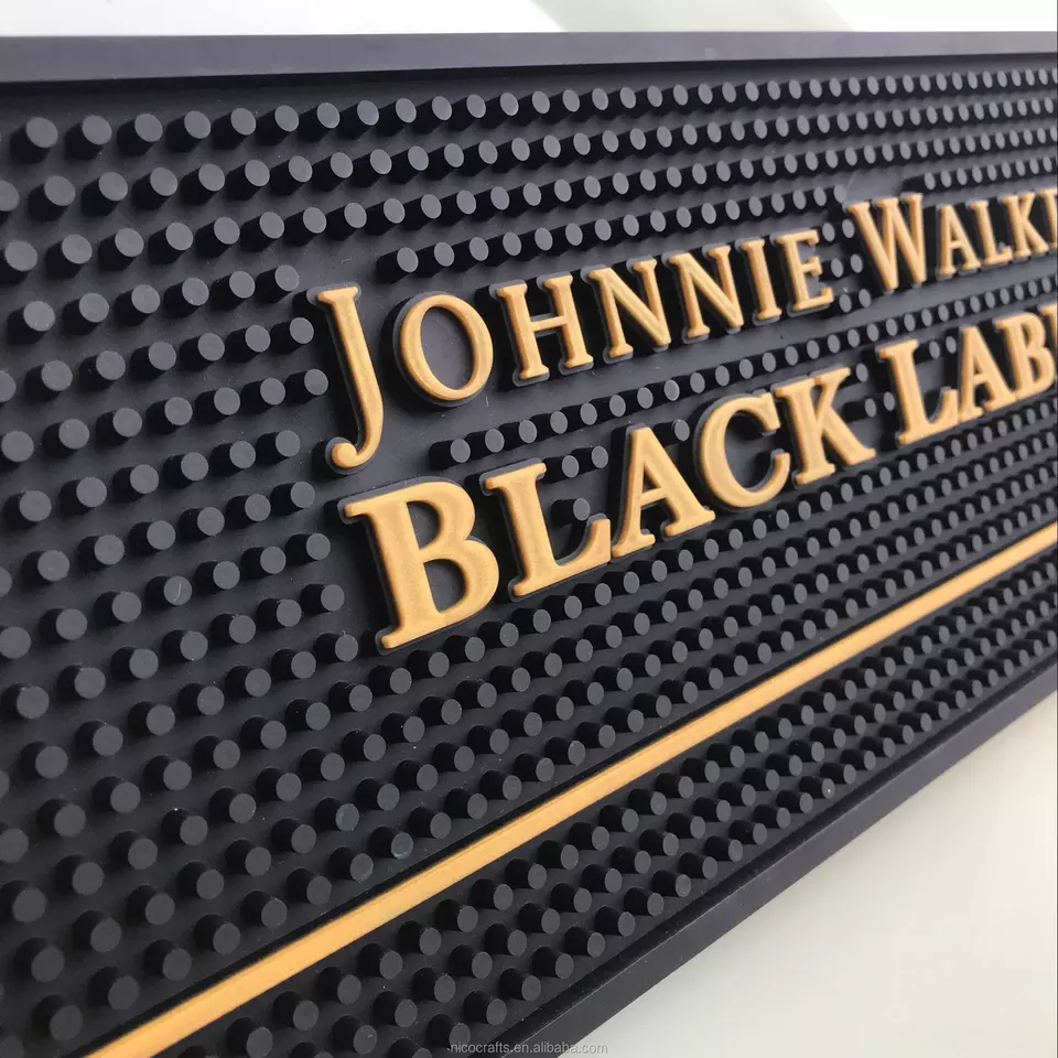 Custom Logo Rubber Bar Mat 3.5''x20'' 8