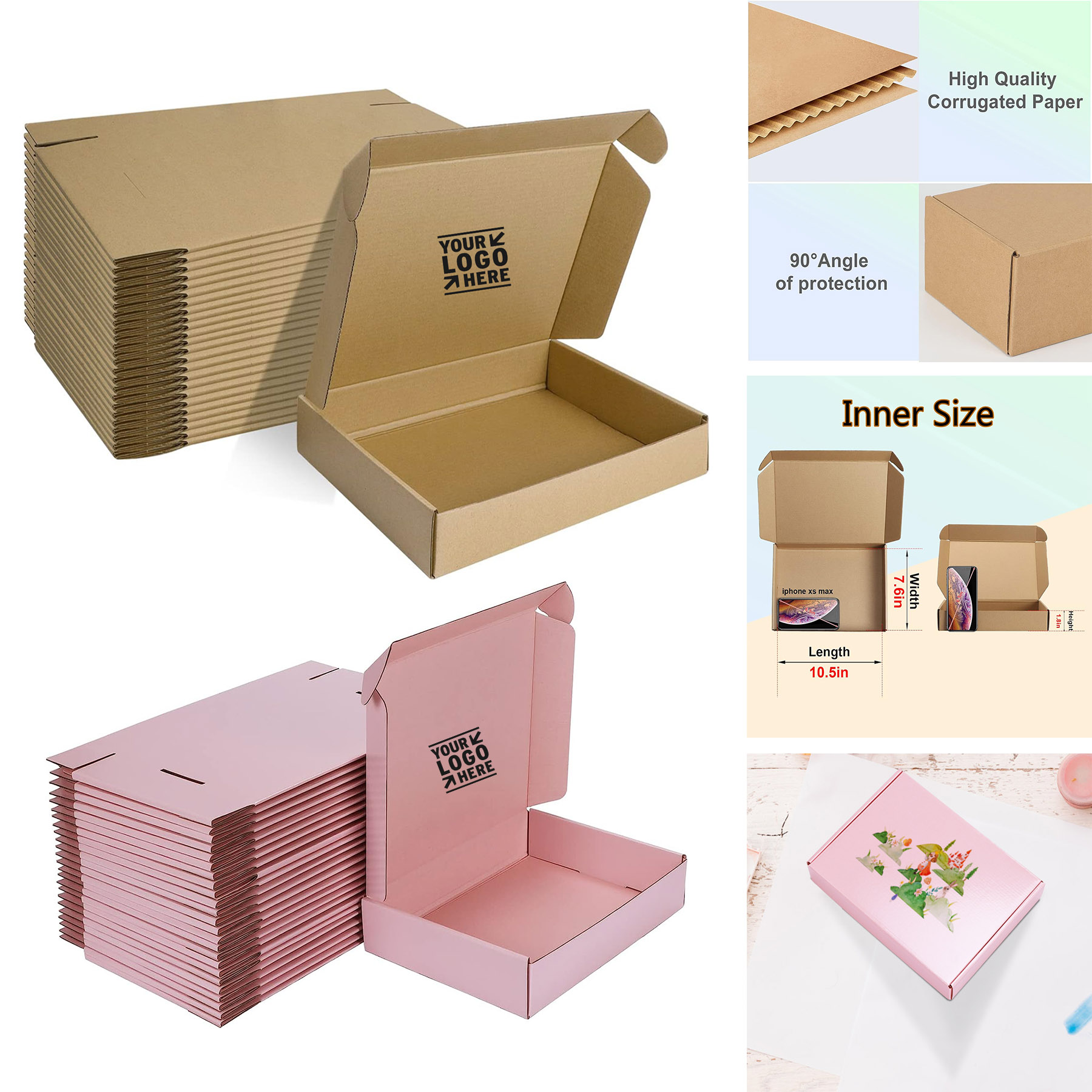 Small Mailer Corrugated Cardboard 11x8x2 Inches Shipping Packing Box 1