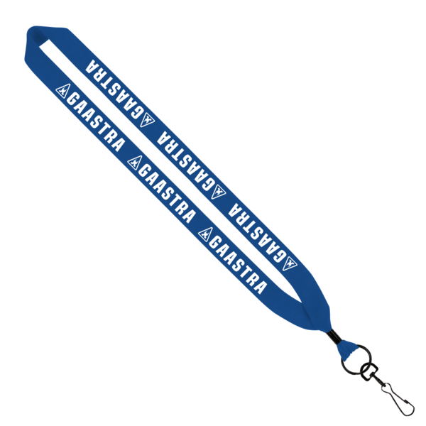 1" Cotton Lanyard with Metal Crimp & Metal Swivel Snap Hook 31