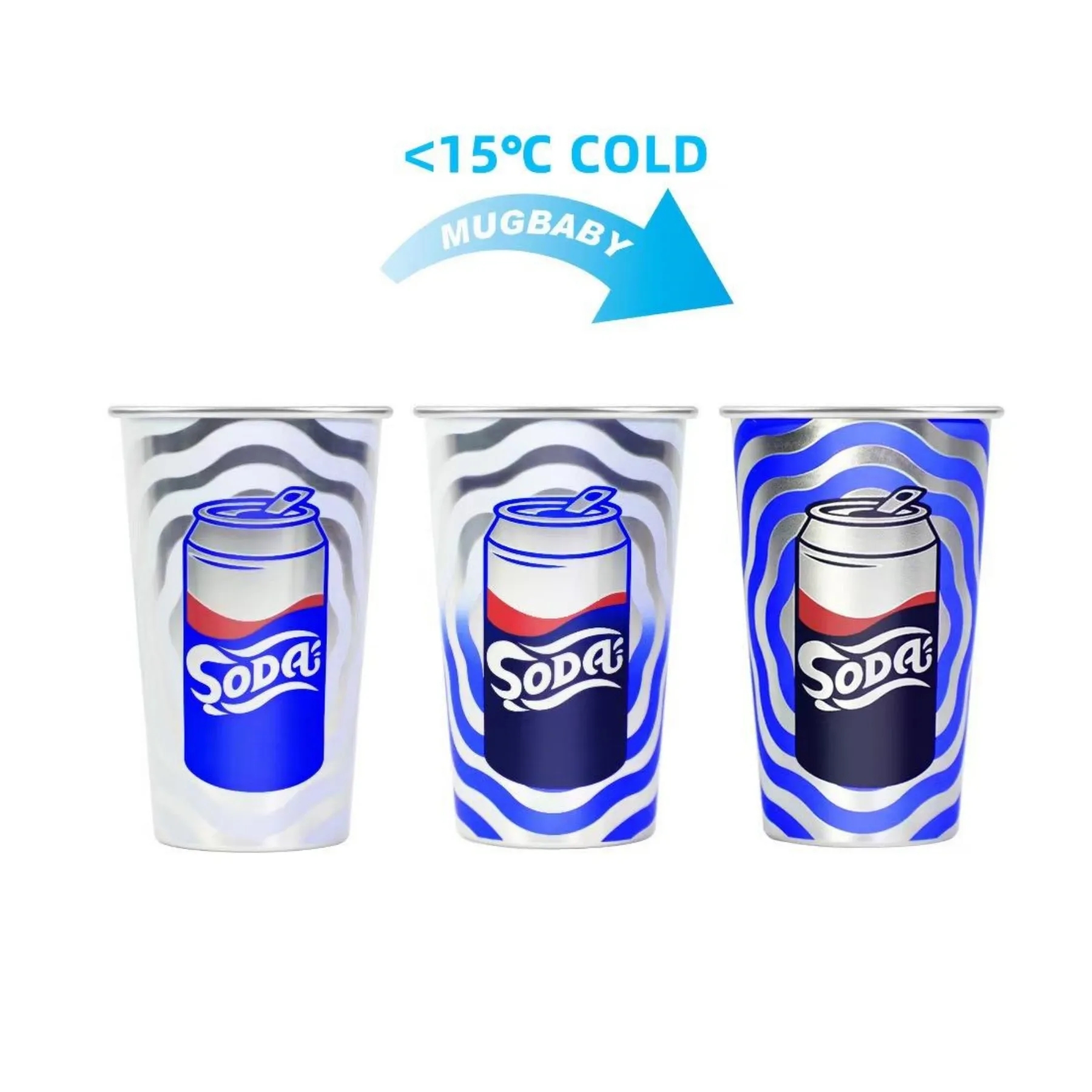15oz Full Color Changing Stadium Aluminum Cold-drink Cups 10