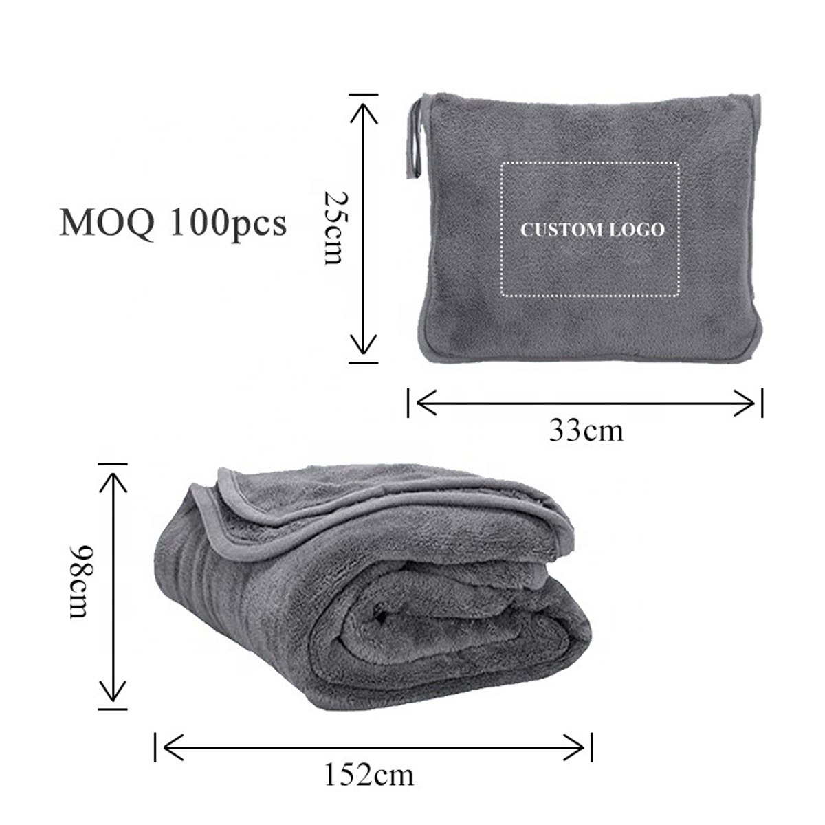 Soft Foldable Travel Blanket Pillow 9